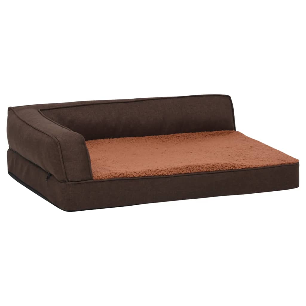 Vidaxl Dog Bed Ergonomic Line-look 60x42 cm Brown