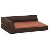 Vidaxl Hundebett Ergonomische Leinen-Look 60x42 cm Fleece Brown