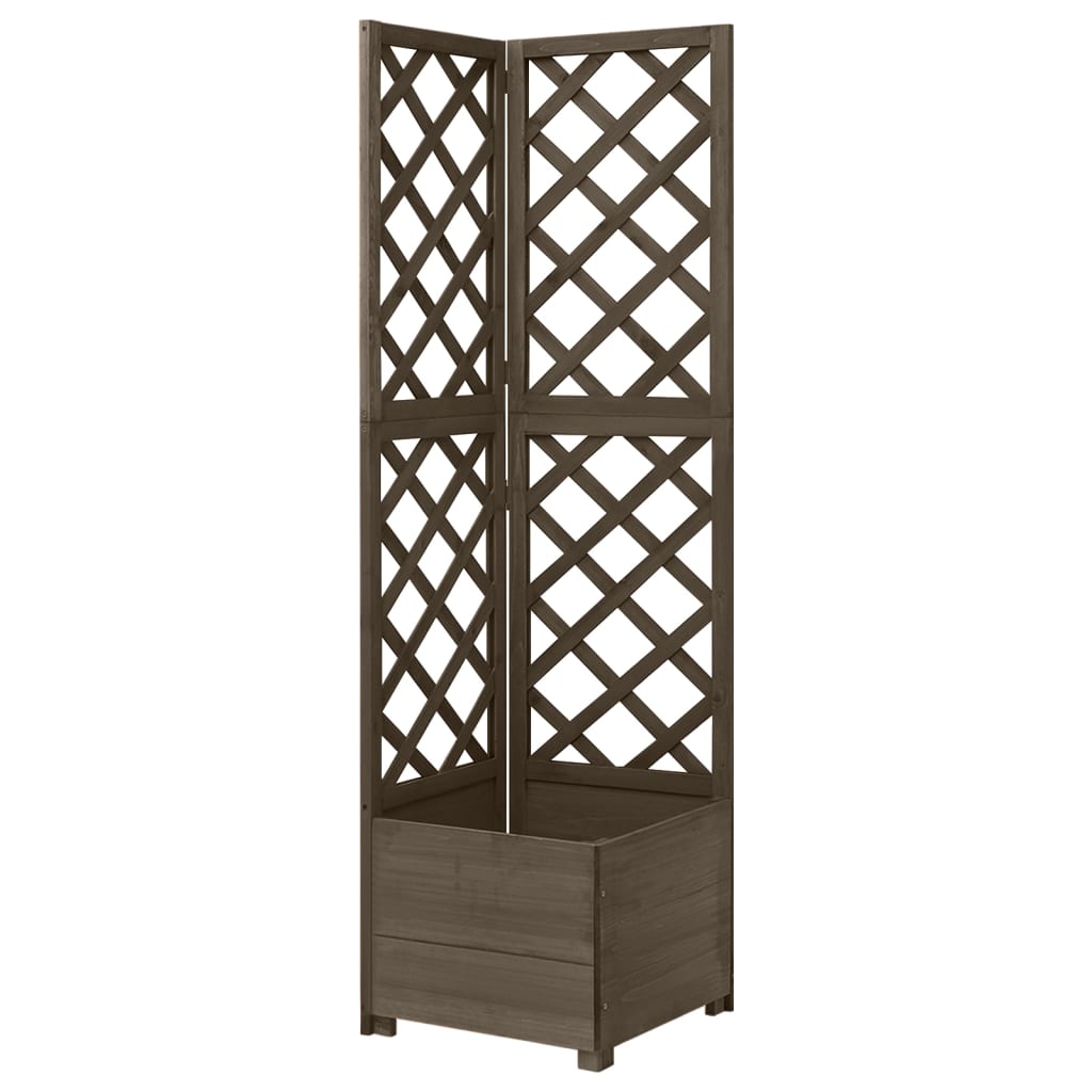 Vidaxl Latwerkplantenbak Corner Model 40x40x150 cm Pure Wood Grey