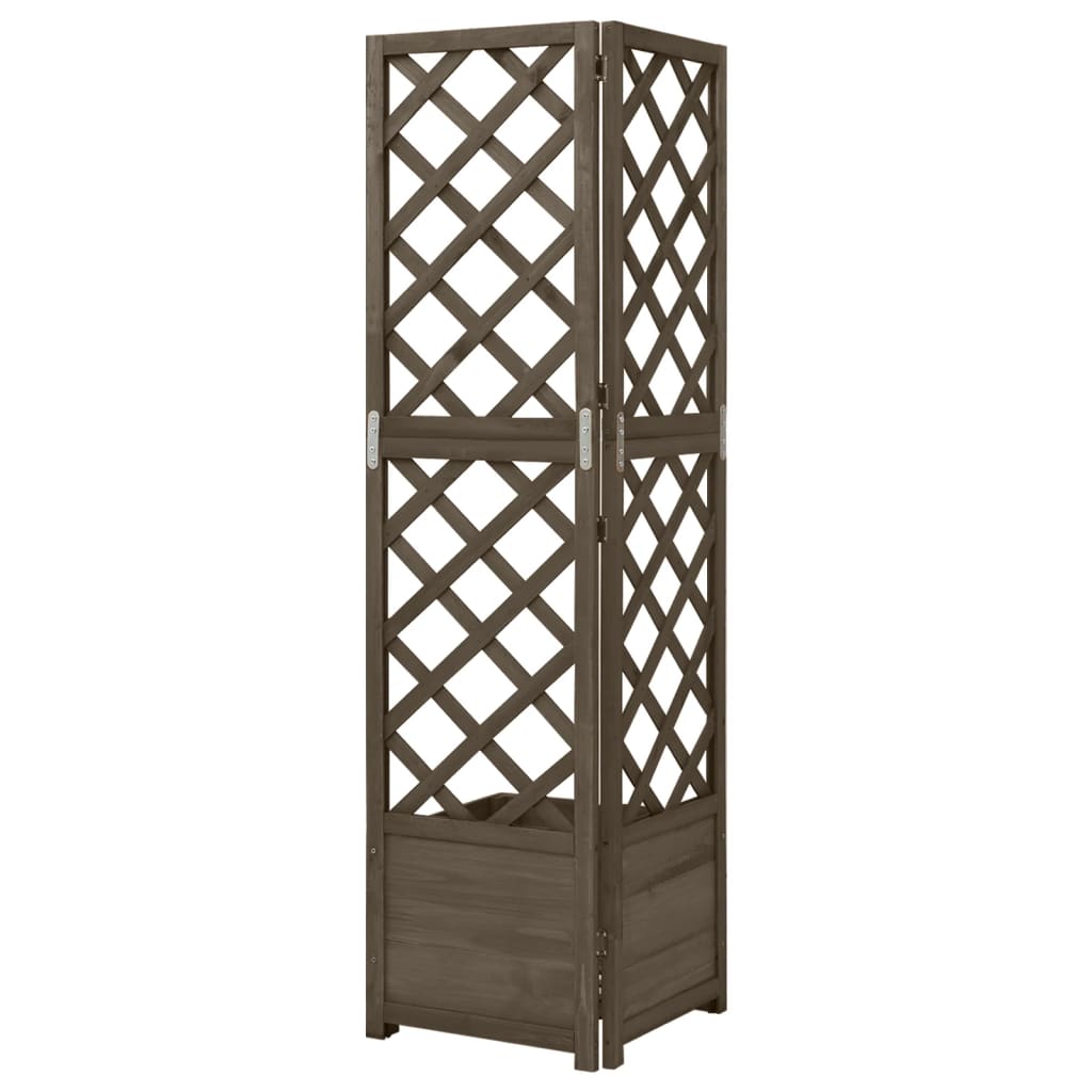 Vidaxl Latwerkplantenbak Corner Model 40x40x150 cm Pure Wood Grey