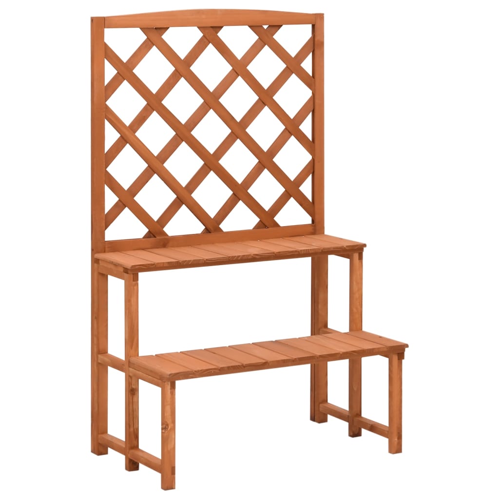 Rack de plante Vidaxl avec slat 70x42x115 cm de bois solide solide