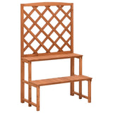 Rack de plante Vidaxl avec slat 70x42x115 cm de bois solide solide