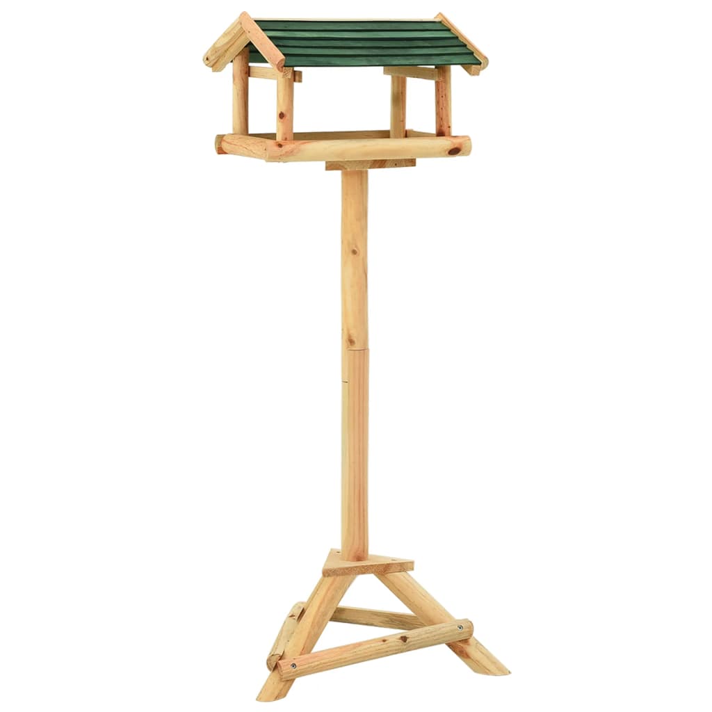 Alimentation des oiseaux Vidaxl avec du bois solide de 37x28x100 cm standard