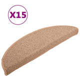 Vidaxl Stair tappetini 15 ST 56x17x3 cm marrone chiaro