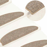 Vidaxl trapmatten 15 st 65x21x4 cm bruin halfrond groot