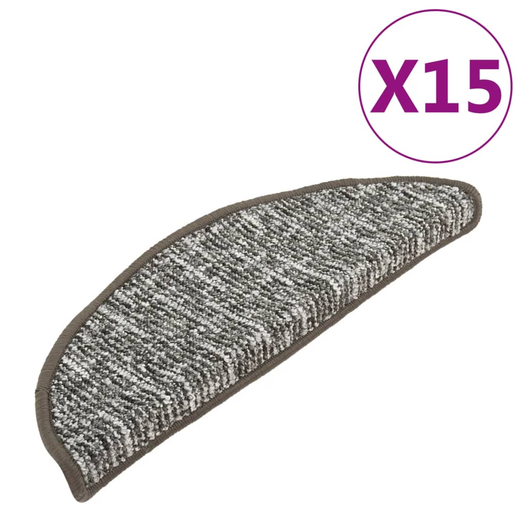 Podstavki za stopnice Vidaxl 15 St 56x17x3 cm antracit -barvi