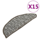 Vidaxl Stair Mats 15 St 56x17x3 cm Anthracite -farget