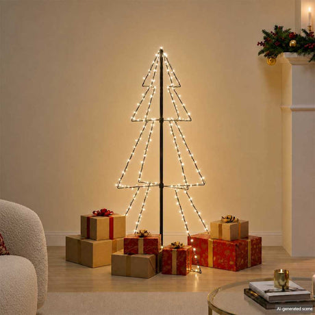 Vidaxl kegelkerstboom 160 led's binnen en buiten 78x120 cm