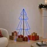 Vidaxl kegelkerstboom 160 led's binnen en buiten 78x120 cm