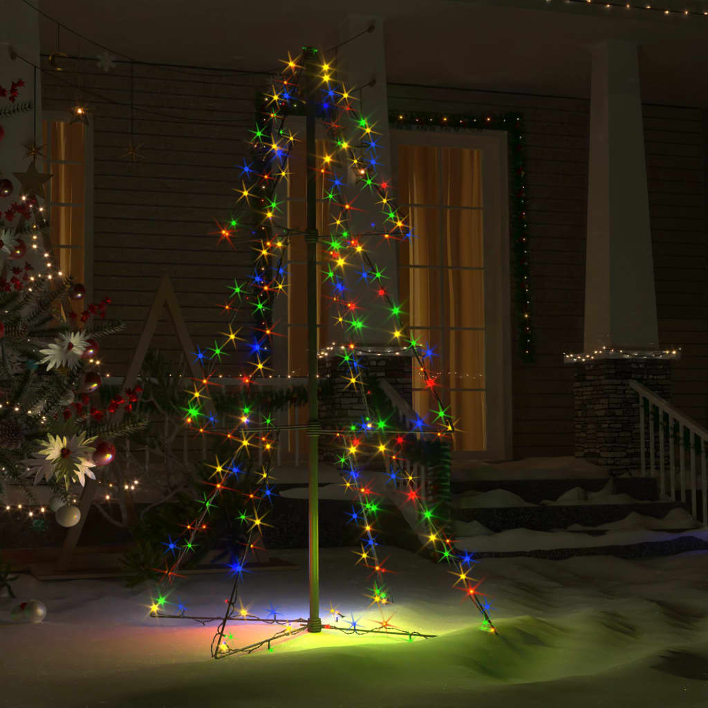 Vidaxl Kegelkerstboom 160 LED all'interno e all'esterno di 78x120 cm