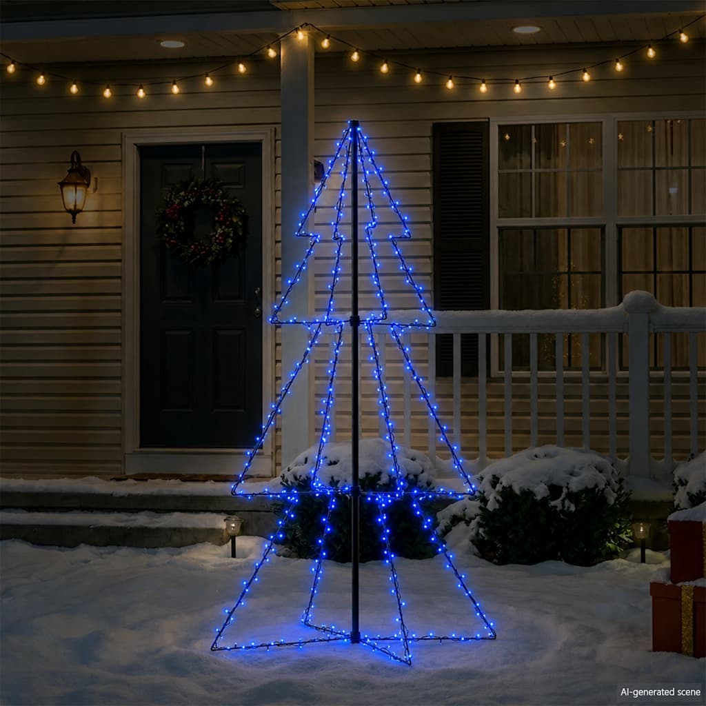 Vidaxl kegelkerstboom 200 led's binnen en buiten 98x150 cm