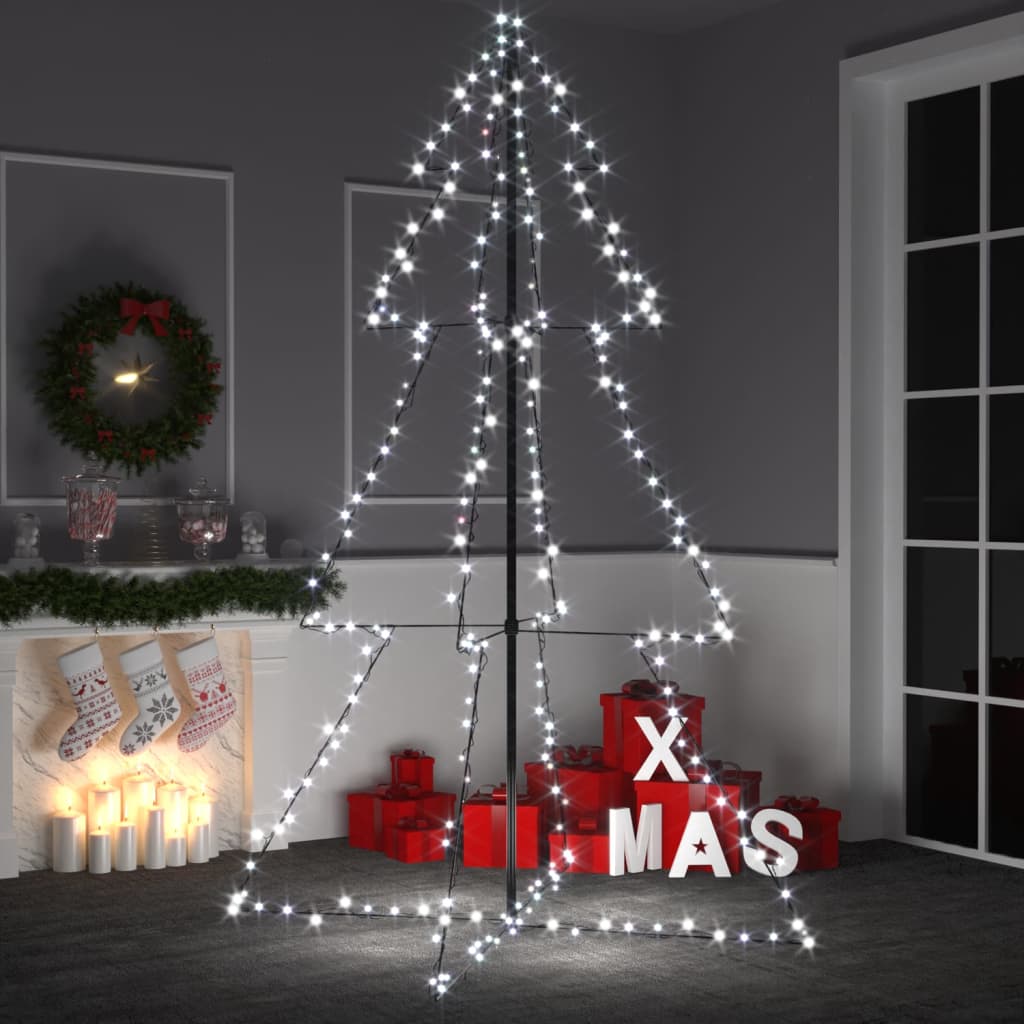 Vidaxl Kegelkerstboom 240 LED'er inde og uden for 118x150 cm