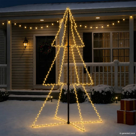 Vidaxl kegelkerstboom 300 led's binnen en buiten 120x220 cm