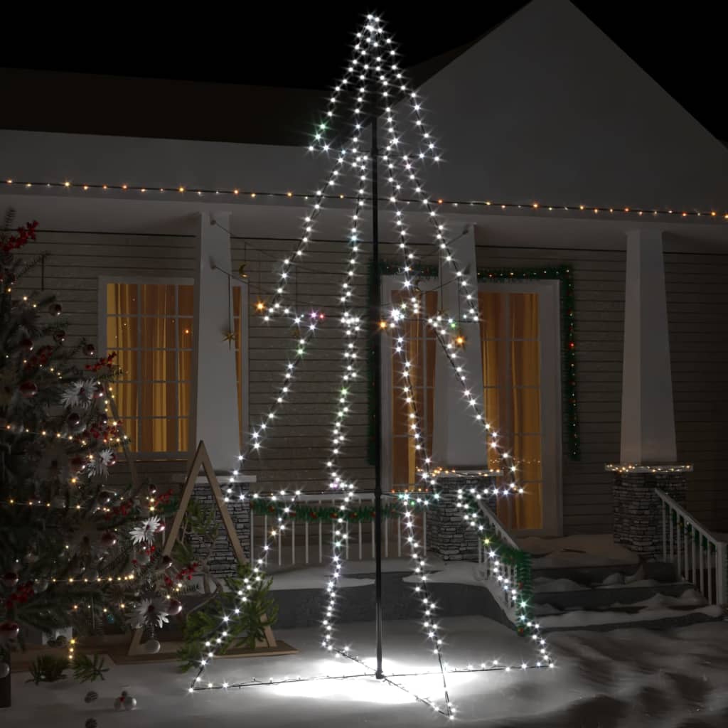 Vidaxl Kegelkerstboom 360 LED all'interno e all'esterno di 143x250 cm