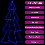 Vidaxl kegelkerstboom 360 led's binnen en buiten 143x250 cm