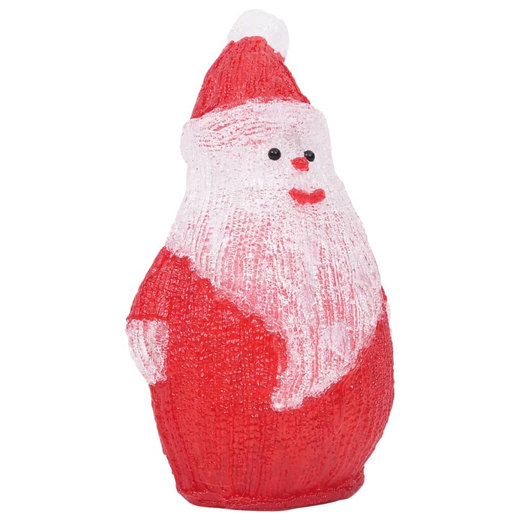 Vidaxl Christmas Figur Santa førte ind i og uden for 28 cm akryl