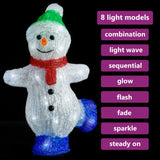 Vidaxl kerstfiguur sneeuwman led binnen en buiten 30 cm acryl