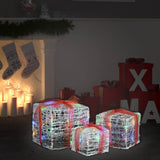 Vidaxl Christmas Lighting Boîtes-cadeaux 3 ST