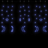 Vidaxl lichtslinger ster en maan afstandsbediening 138 led's blauw