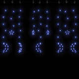 Vidaxl lichtslinger ster en maan afstandsbediening 345 led's blauw