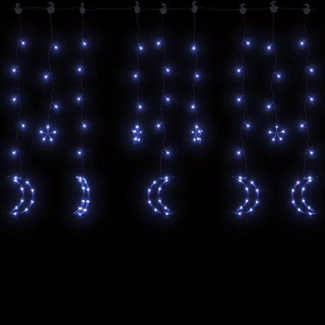 Vidaxl lichtslinger ster en maan afstandsbediening 345 led's blauw