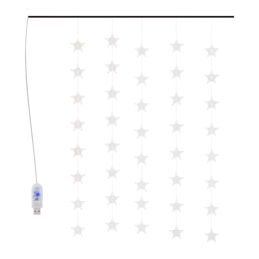 Vidaxl Light Cord Curtain Stars con 200 LED 8 funzioni multilorati