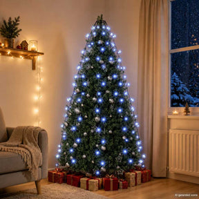 Vidaxl kerstboomverlichting met 180 led's blauw net 180 cm