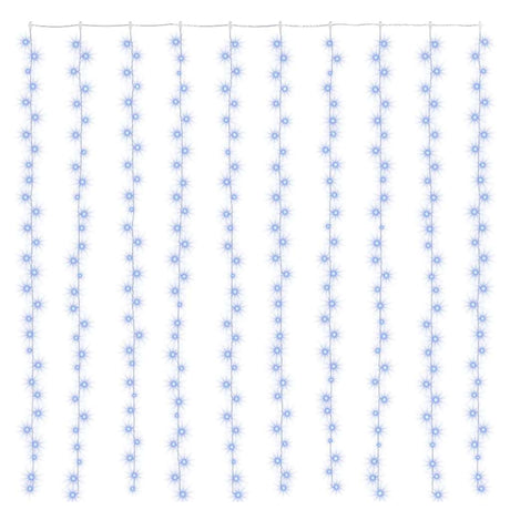 Vidaxl lichtsnoergordijn met 300 led's en 8 functies 3x3 m blauw