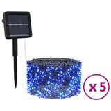 VIDAXL 5 ST Light Sling mit 200 LEDs Solar Binnen Buiten Blauw