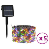 Vidaxl 5 St leichte Girlande mit 200 LEDs Solar in der Outdoor -Farbe