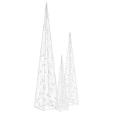 Vidaxl lichtkegelset decoratief led 60 90 120 cm acryl koudwit