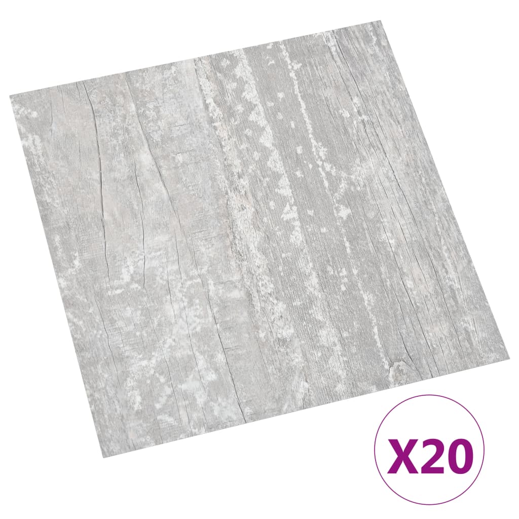 Vidaxl Floorboards 20 ST Self -fast 1,86 m² PVC Grå