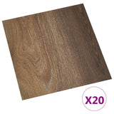 Vidaxl Floorboards 20 St auto-adhésif 1,86 m² en PVC marron