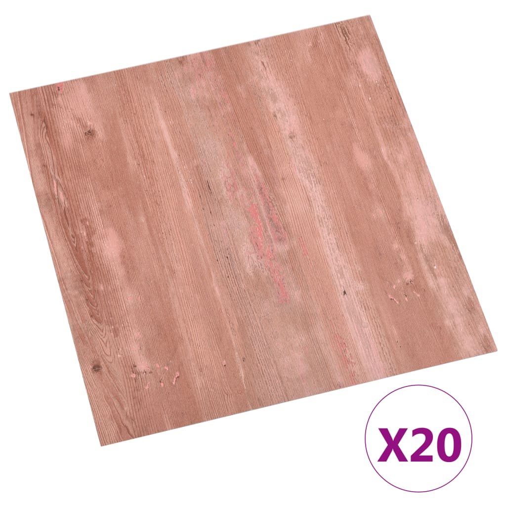 Vidaxl Floorboards 20 ST Self -fast 1,86 m² PVC Rød