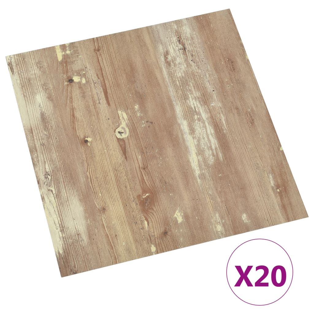 Vidaxl Floorboards 20 St Self -Adhesive 1,86 m² PVC hnědá