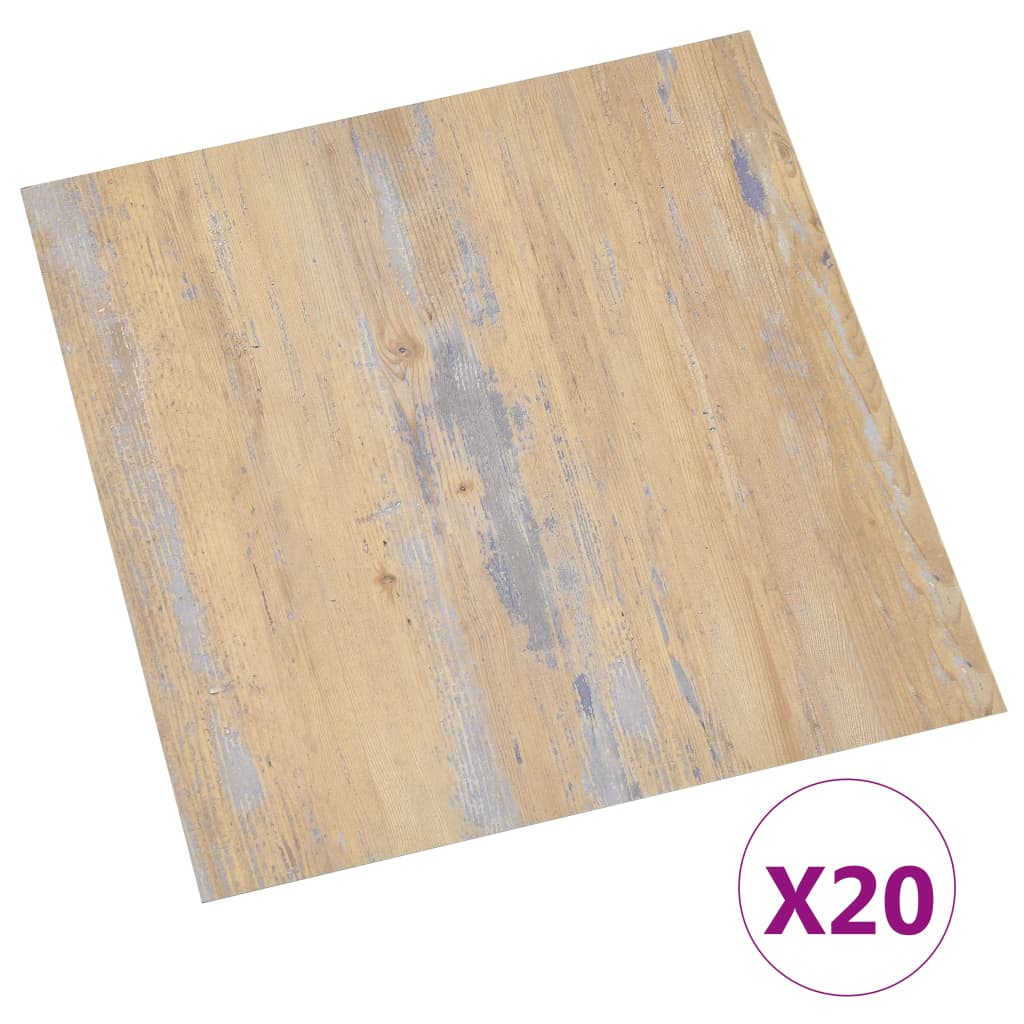 Vidaxl Floor Abeards 20 St Autoadesivo 1,86 m² PVC Brown