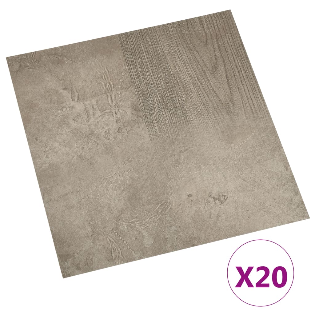 Vidaxl Floorboards 20 St Self -Adhesive 1,86 m² PVC šedá