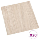 Planches de plancher vidaxl 20 ST auto-adhésif 1,86 m² en PVC brun clair