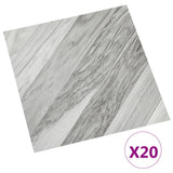 Tablas de piso Vidaxl 20 st autoadhesivo 1.86 m² gris rayado de PVC