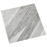 Tablas de piso Vidaxl 20 st autoadhesivo 1.86 m² gris rayado de PVC