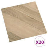 Vidaxl Floor Abeards 20 St Autoadesivo 1,86 m² Pvc a strisce marrone