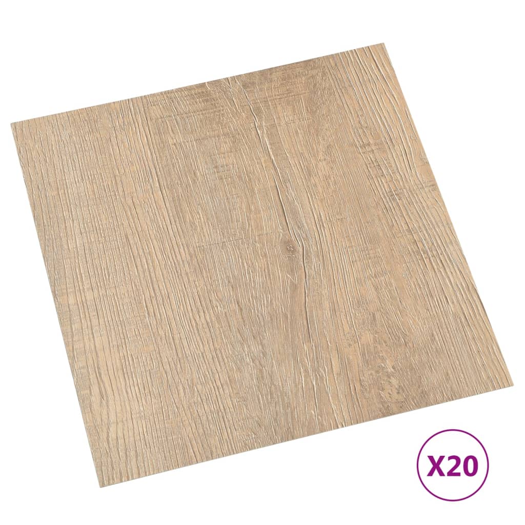 Vidaxl Floorboards 20 St Self -Adhesive 1,86 m² PVC hnědá