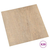 Vidaxl Floor Abeards 20 St Autoadesivo 1,86 m² PVC Brown