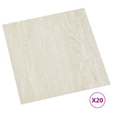 Vidaxl Floorboards 20 St auto-adhésif 1,86 m² Crème PVC -Colored