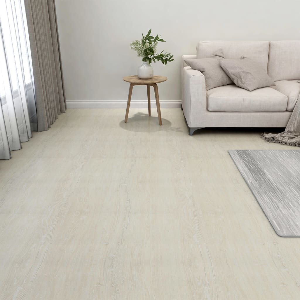 Vidaxl Floorboards 20 St auto-adhésif 1,86 m² Crème PVC -Colored