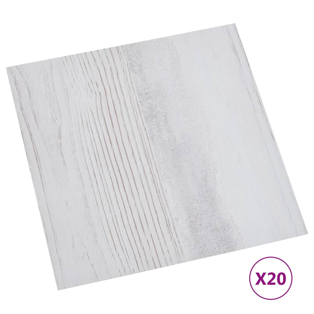 Vidaxl Floor Abeards 20 St Autoadesivo 1,86 m² PVC Grigio chiaro