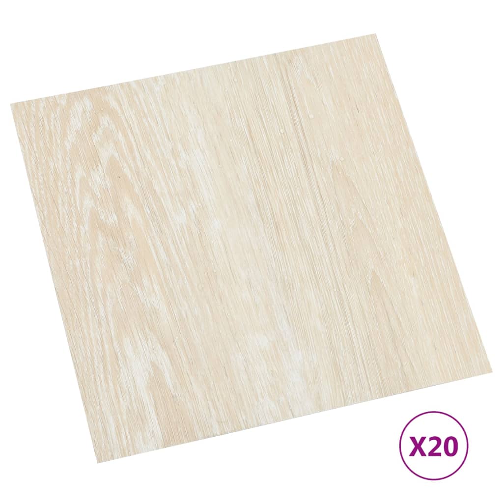 VIDAXL -Dielen 20 St. Selbstadhäsiv 1,86 m² PVC Beige