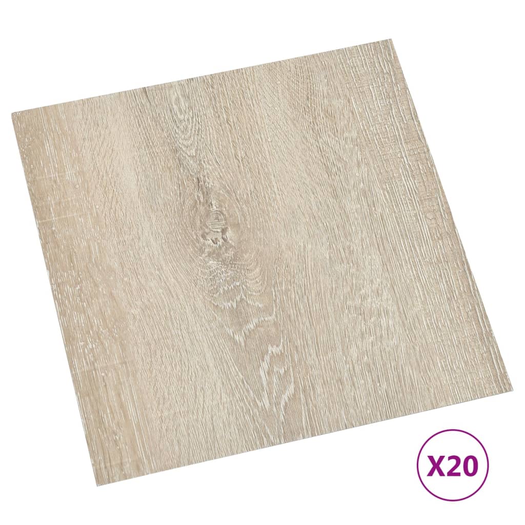 Planches de plancher vidaxl 20 ST auto-adhésif 1,86 m² pvc beige