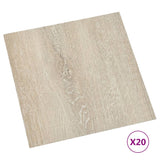 Vidaxl gulvplater 20 st Selvbehandling 1,86 m² PVC beige