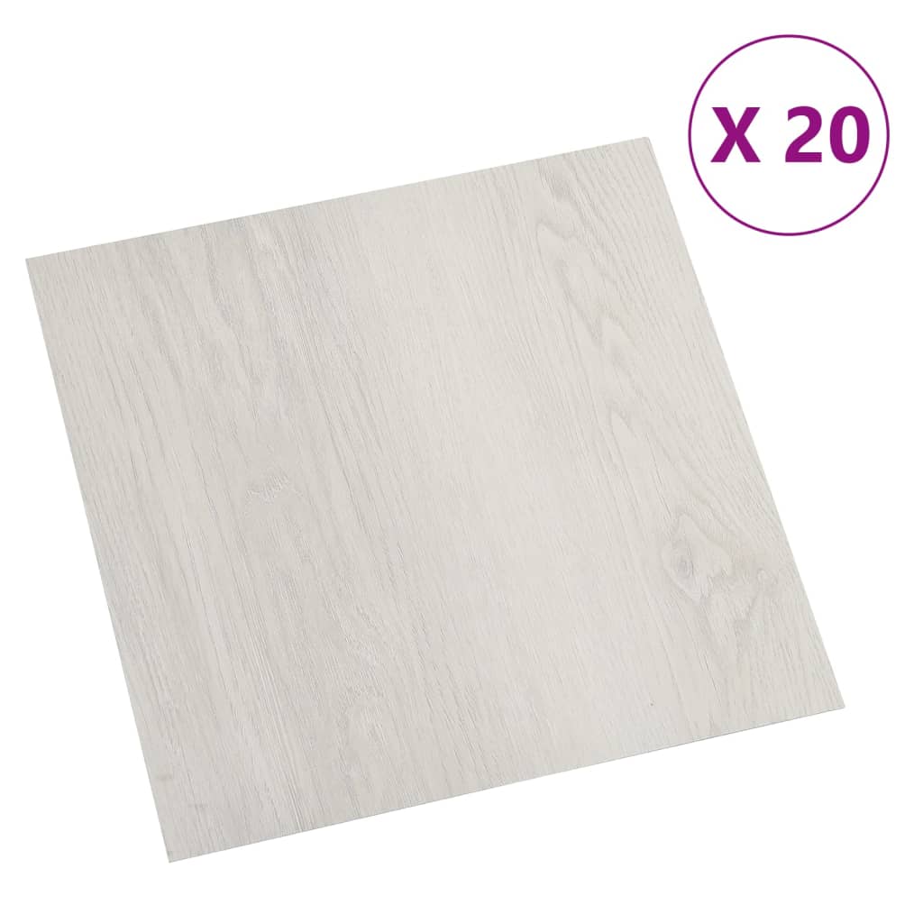 Planches de plancher vidaxl 20 ST auto-adhésif 1,86 m² pvc beige